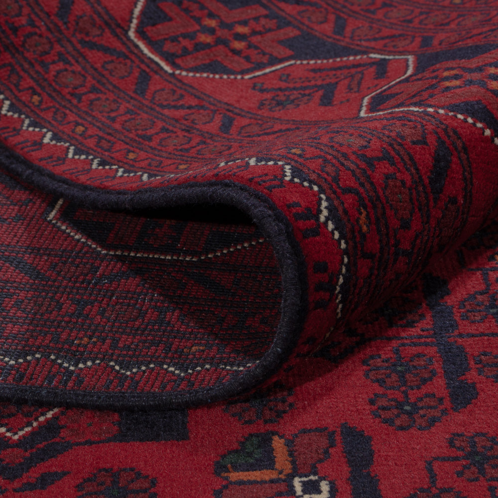 Afghan Teppich - Kunduz - 296 x 200 cm - dunkelrot