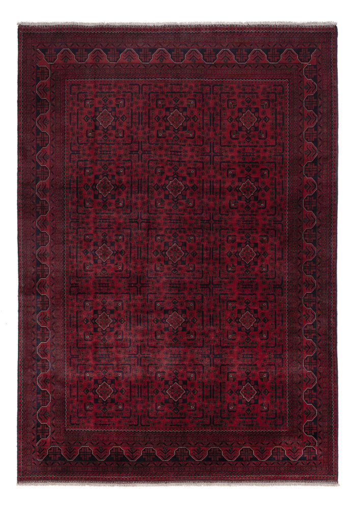Afghan Teppich - Kunduz - 295 x 201 cm - dunkelrot