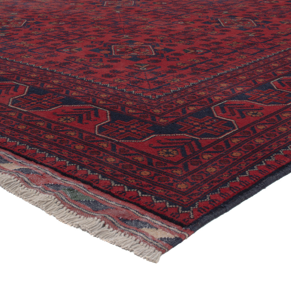 Afghan Teppich - Kunduz - 290 x 198 cm - dunkelrot