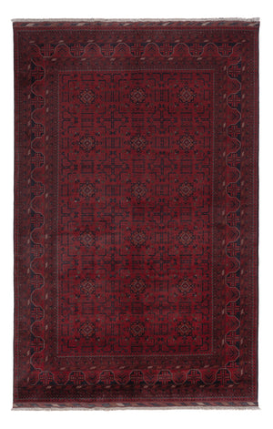 Afghan Teppich - Kunduz - 306 x 196 cm - dunkelrot