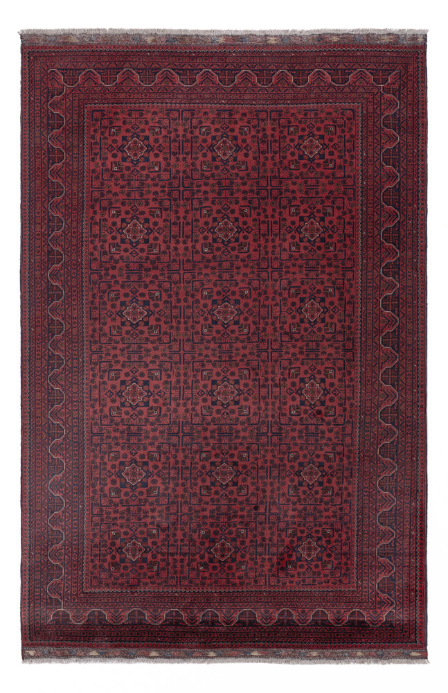 Afghan Teppich - Kunduz - 304 x 200 cm - dunkelrot