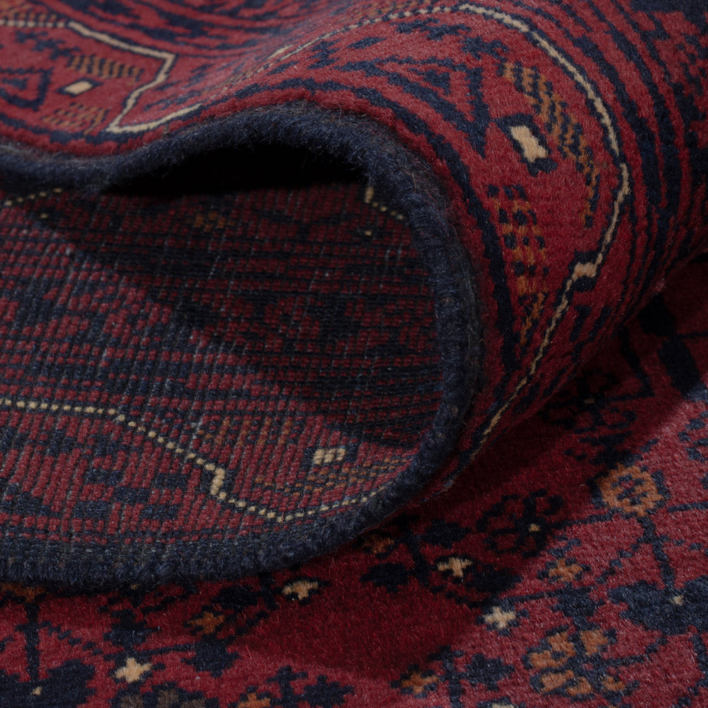Afghan Teppich - Kunduz - 280 x 184 cm - dunkelrot