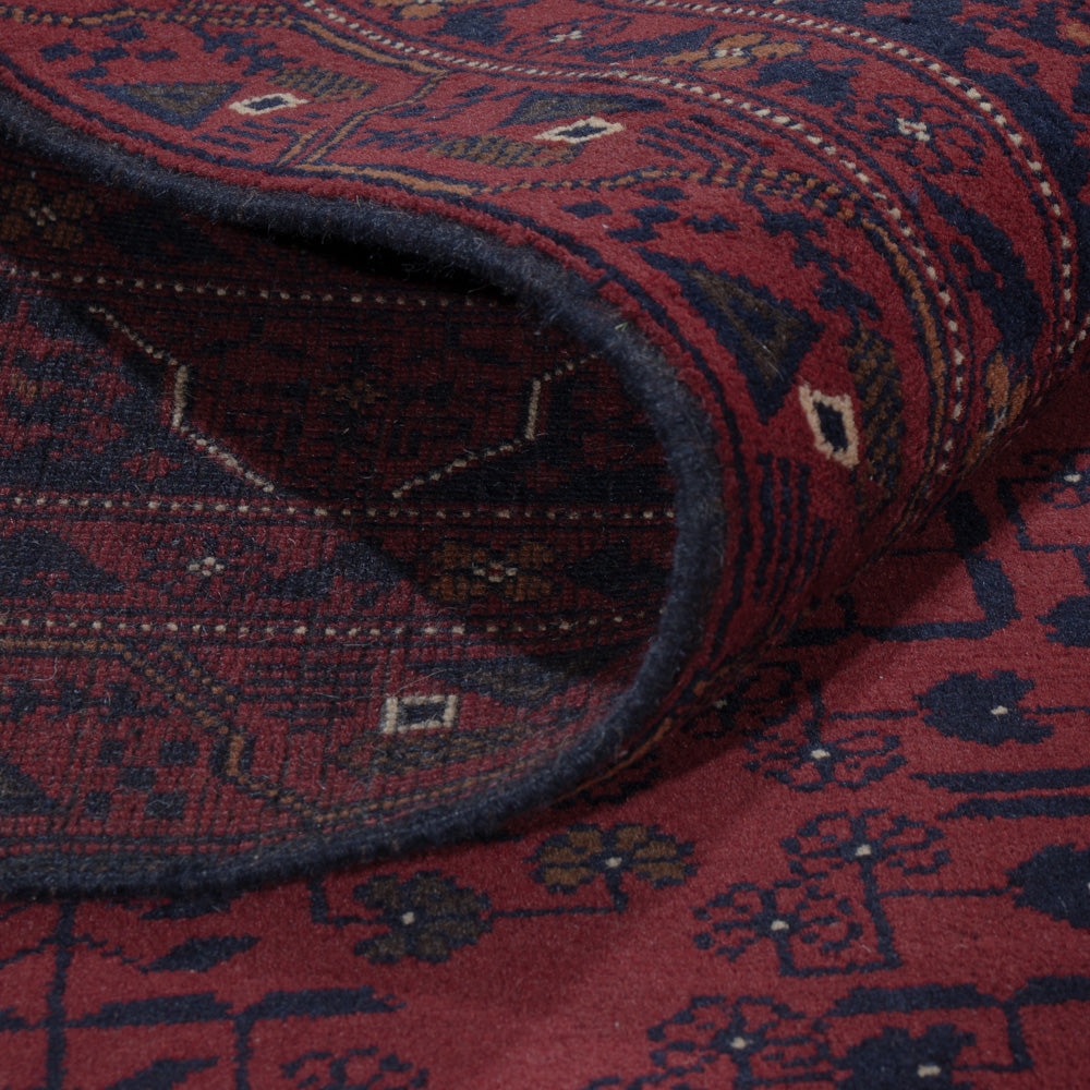 Afghan Teppich - Kunduz - 298 x 202 cm - dunkelrot