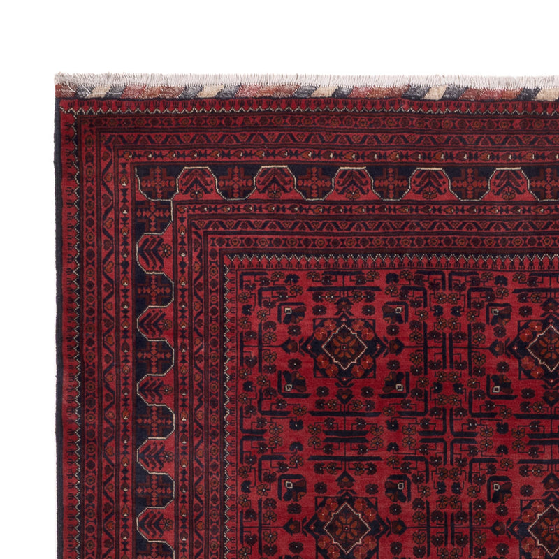 Afghan Teppich - Kunduz - 294 x 197 cm - dunkelrot