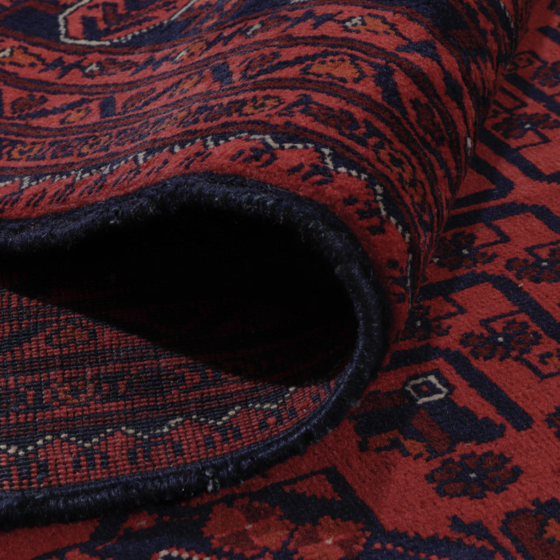 Afghan Teppich - Kunduz - 294 x 197 cm - dunkelrot