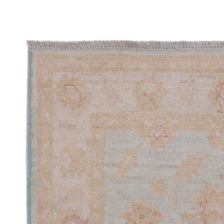 Loper Ziegler tapijt - 255 x 83 cm - lichtblauw