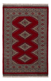 Pakistaans tapijt 93x148cm - Oosters Tapijt - Rechthoekig / Rood / 93 x 148 cm Rechthoekig
