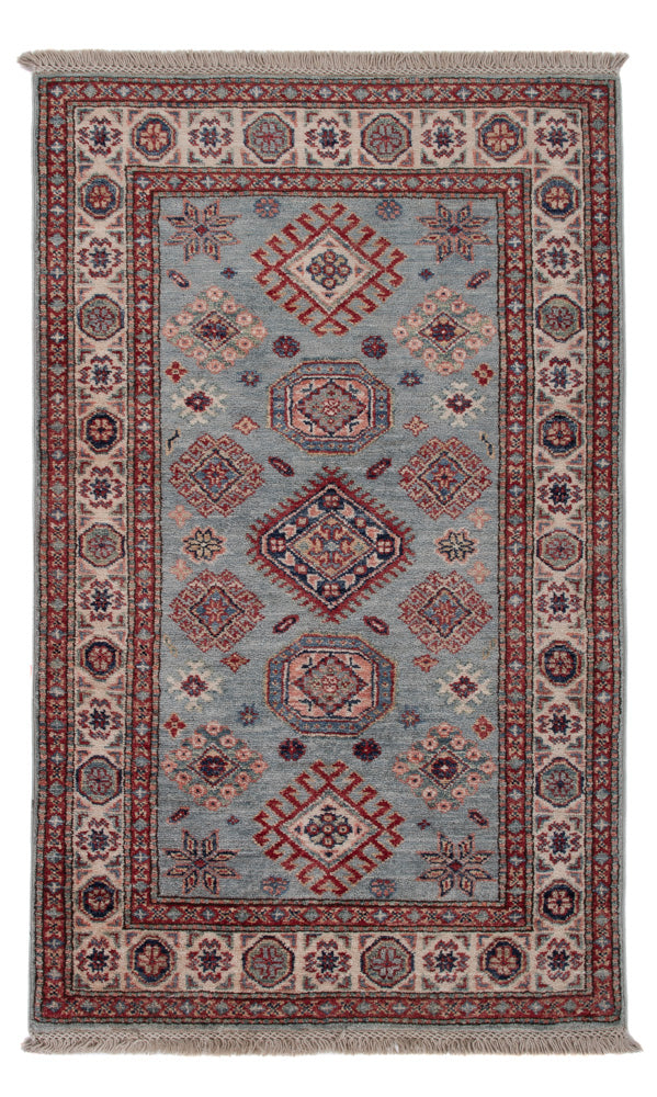 Ziegler Tapijt - Kazak - 126 x 77 cm - lichtblauw