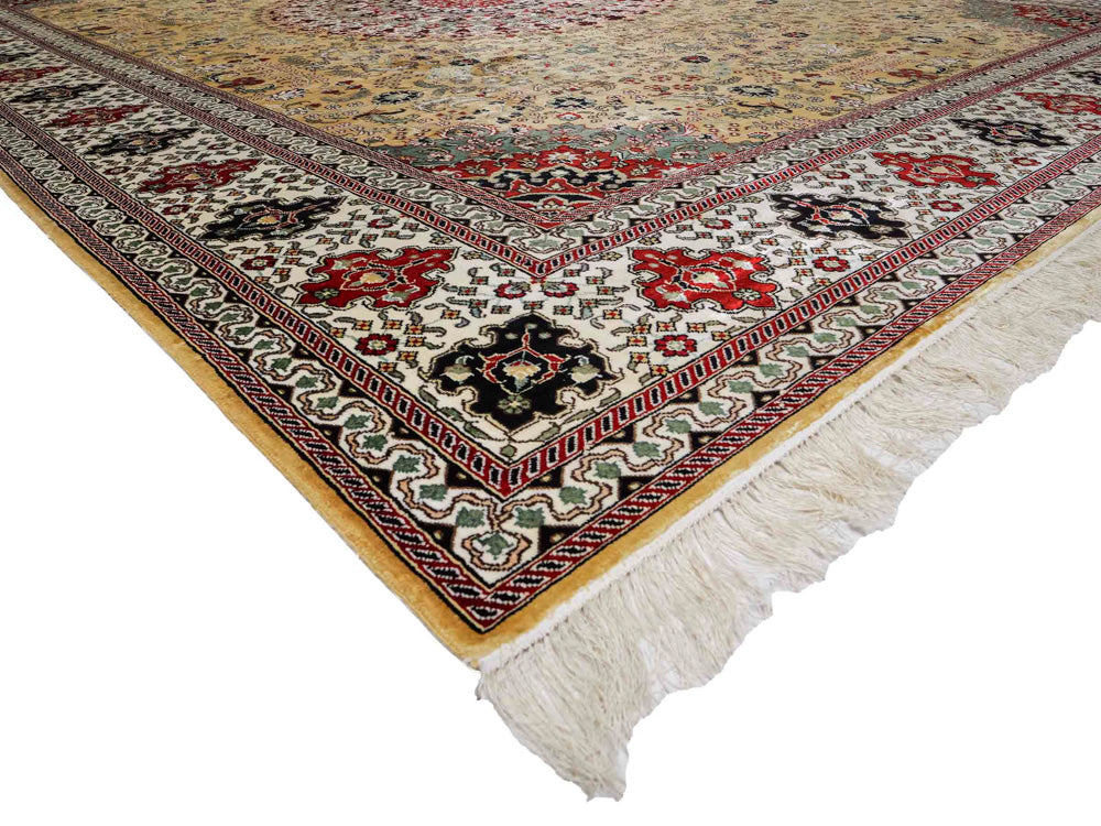 Seidenteppich - China Seide - 373 x 275 cm - hellbeige