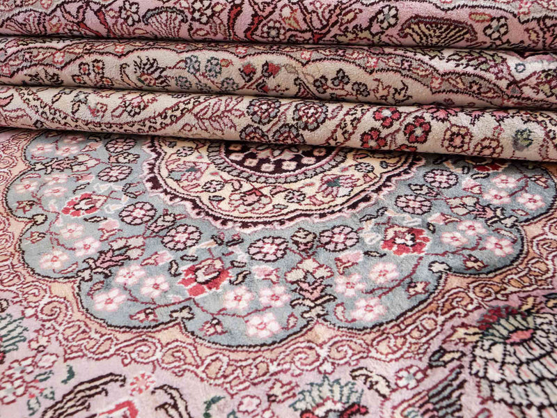 Seidenteppich - China Seide rund  - 300 x 300 cm - beige