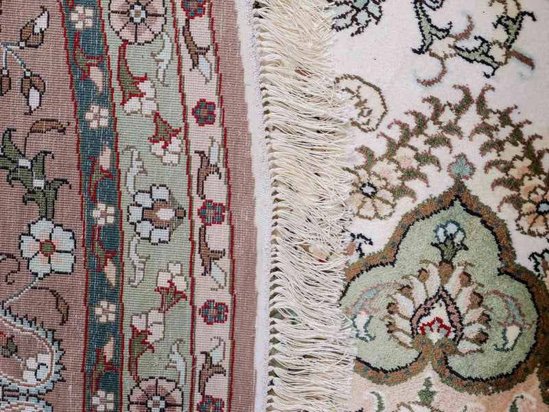 Zijden tapijt - China zijde rond  - 303 x 303 cm - beige