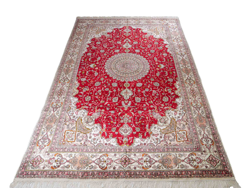 Zijden tapijt - China zijde - 278 x 183 cm - rood
