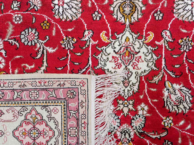 Zijden tapijt - China zijde - 278 x 183 cm - rood