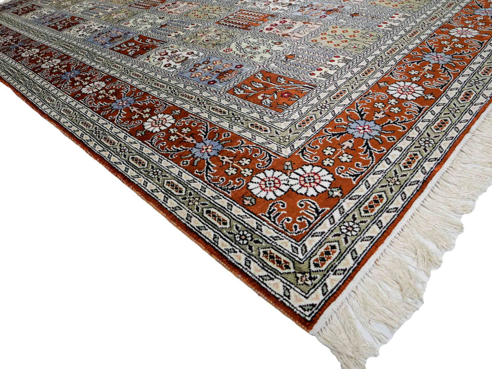 Zijden tapijt - China zijde - 268 x 181 cm - lichtgrijs