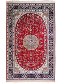 Zijden tapijt - China zijde - 246 x 152 cm - rood – product image