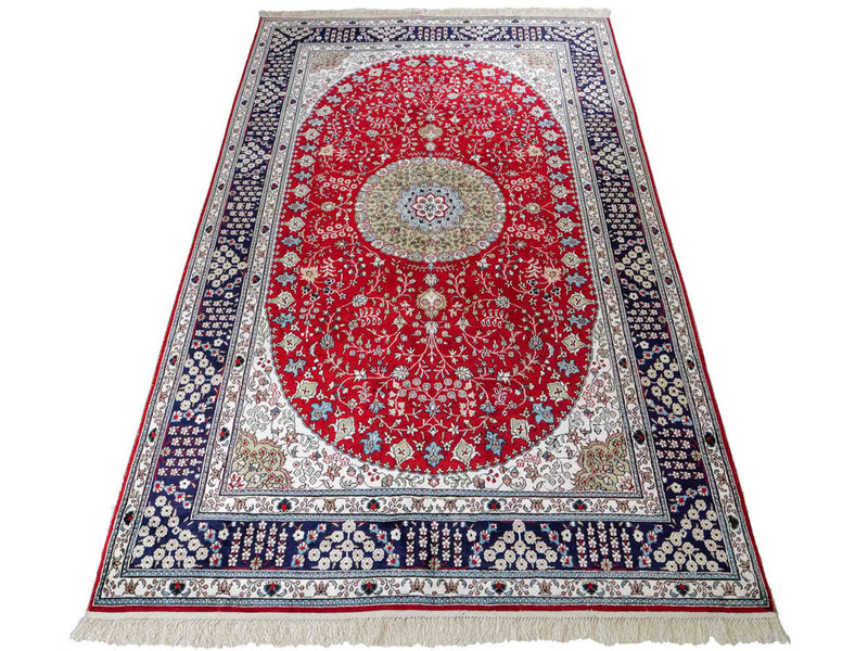 Zijden tapijt - China zijde - 246 x 152 cm - rood