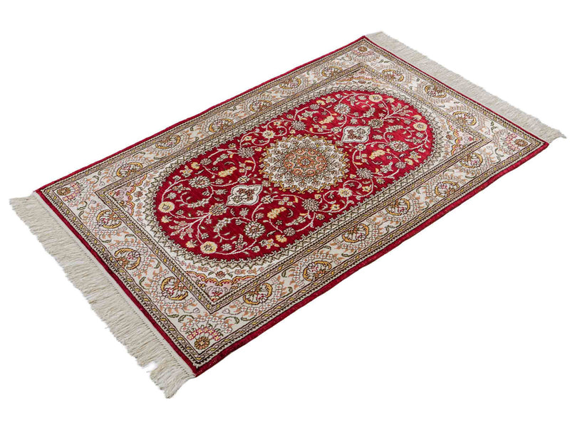 Chinese zijde Tapijt 120x75cm - Oosters Tapijt