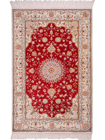 Chinese zijde Tapijt 77x120cm - Oosters Tapijt