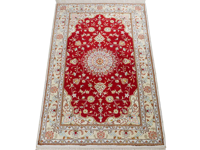 Chinese zijde Tapijt 120x77cm - Oosters Tapijt