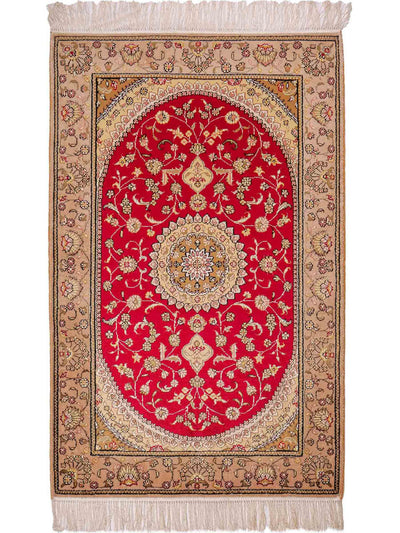 Chinese zijde Tapijt 78x121cm - Oosters Tapijt