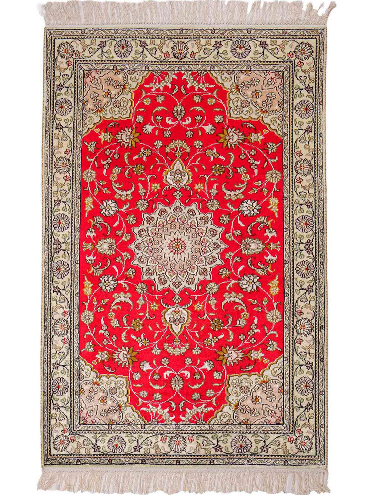 Chinese zijde Tapijt 122x78cm - Oosters Tapijt