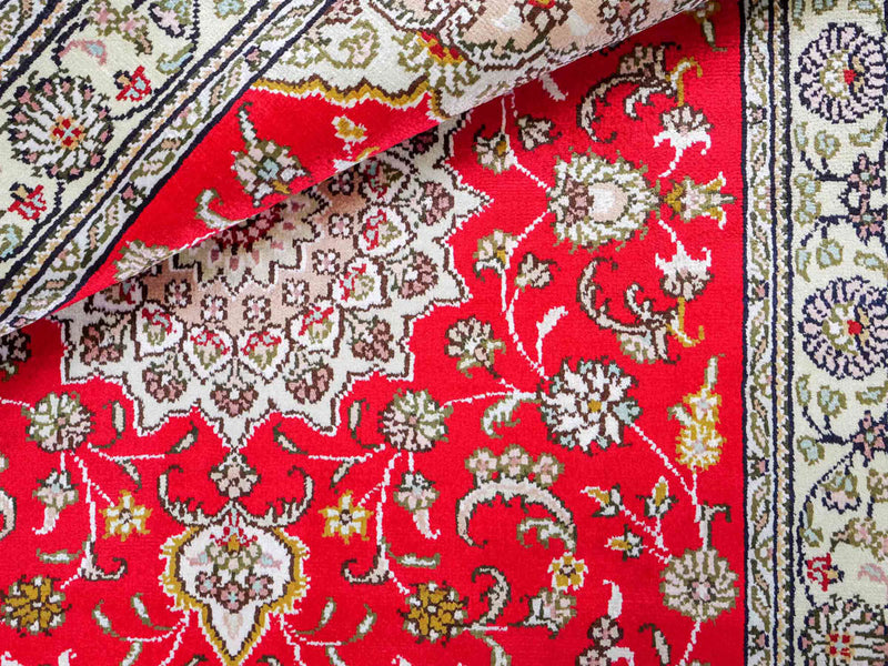 Chinese zijde Tapijt 122x78cm - Oosters Tapijt