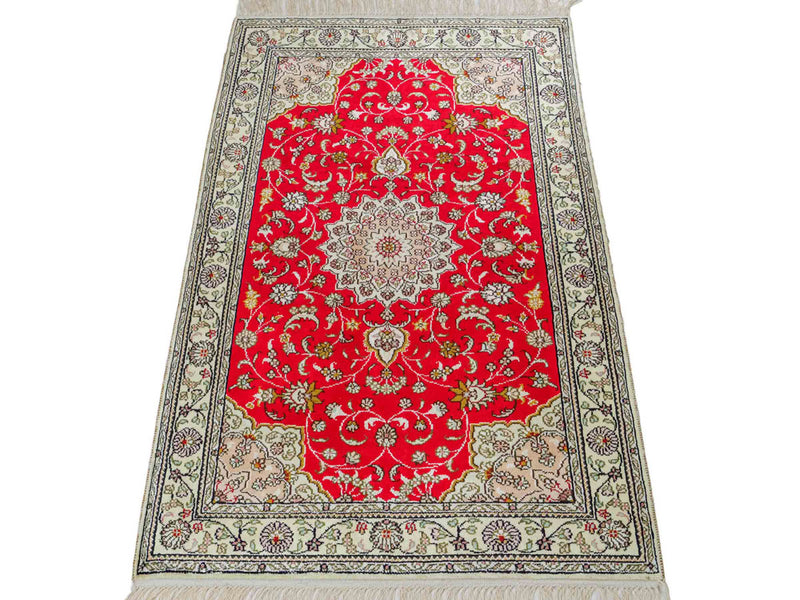 Chinese zijde Tapijt 122x78cm - Oosters Tapijt