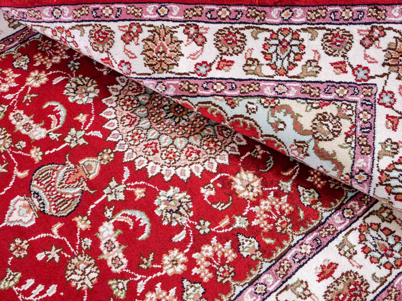 Zijden tapijt - China zijde - 119 x 76 cm - rood