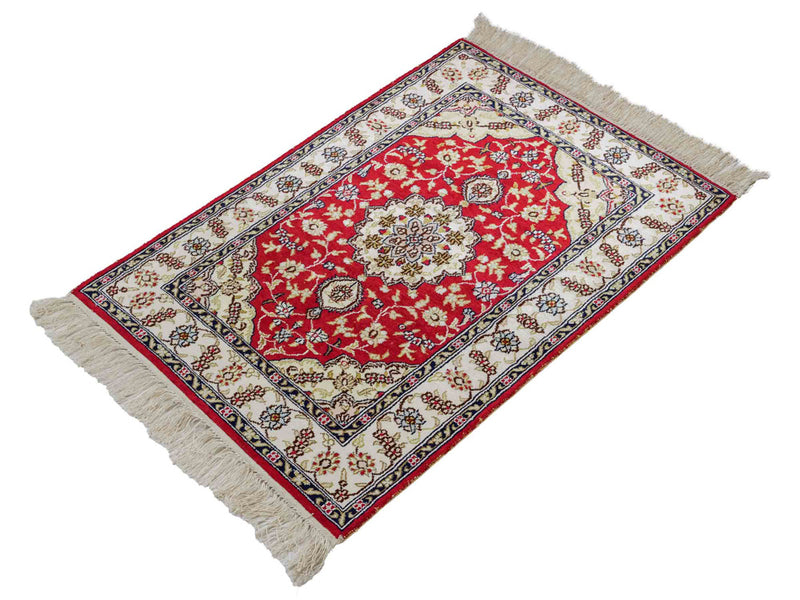 Chinese zijde Tapijt 60x89cm - Oosters Tapijt