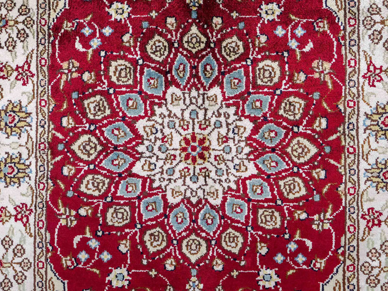 Chinese zijde Tapijt 87x56cm - Oosters Tapijt