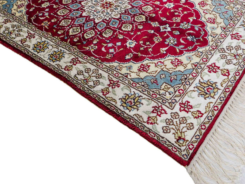Chinese zijde Tapijt 87x56cm - Oosters Tapijt