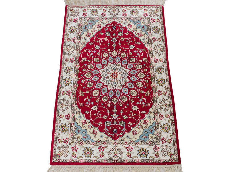 Chinese zijde Tapijt 87x56cm - Oosters Tapijt
