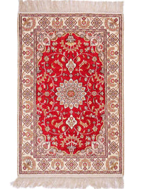 Zijden tapijt - China zijde - 92 x 60 cm - rood – product image