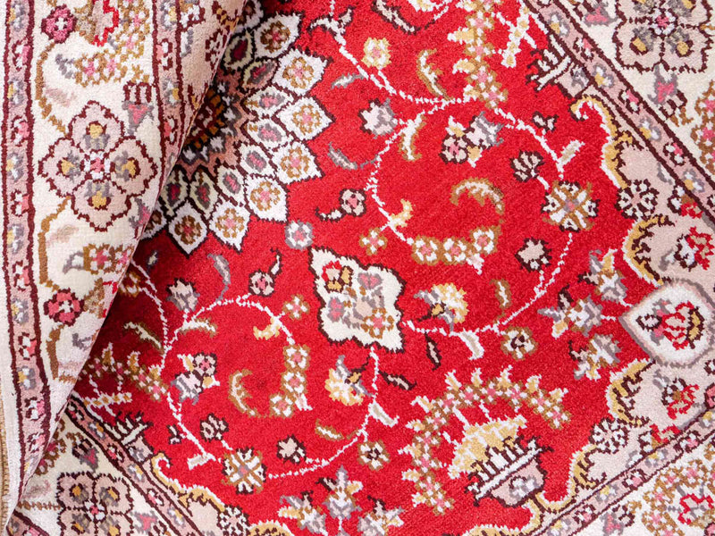 Zijden tapijt - China zijde - 92 x 60 cm - rood