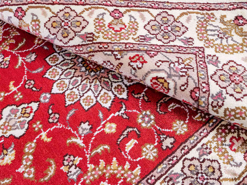 Zijden tapijt - China zijde - 92 x 60 cm - rood