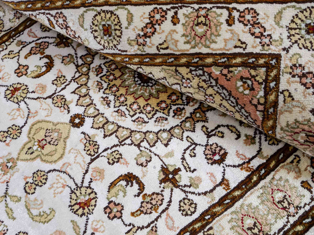 Seidenteppich - China Seide - 88 x 59 cm - beige