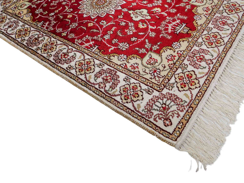 Zijden tapijt - China zijde - 90 x 62 cm - rood