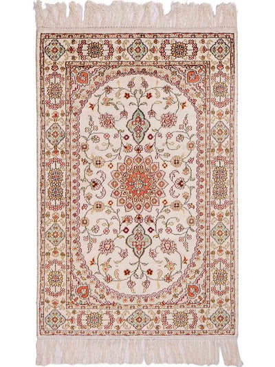 Chinese zijde Tapijt 59x89cm - Oosters Tapijt