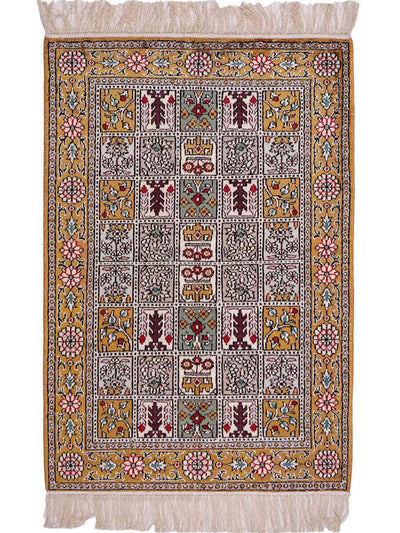 Chinese zijde Tapijt 63x93cm - Oosters Tapijt