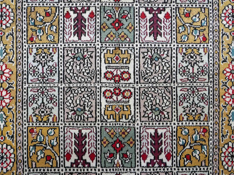 Zijden tapijt - China zijde - 93 x 63 cm - veelkleurig