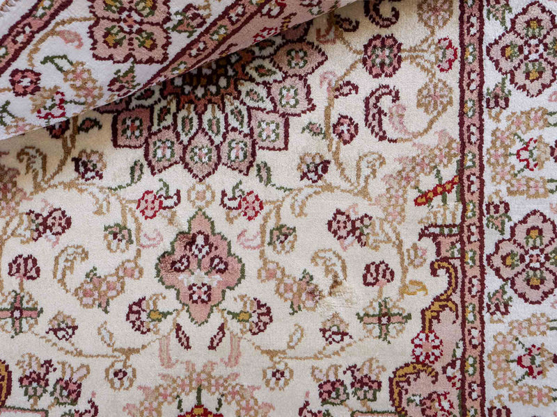 Seidenteppich - China Seide - 89 x 60 cm - hellbeige