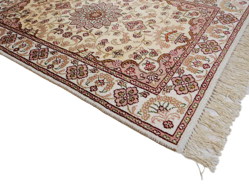 Seidenteppich - China Seide - 89 x 60 cm - hellbeige