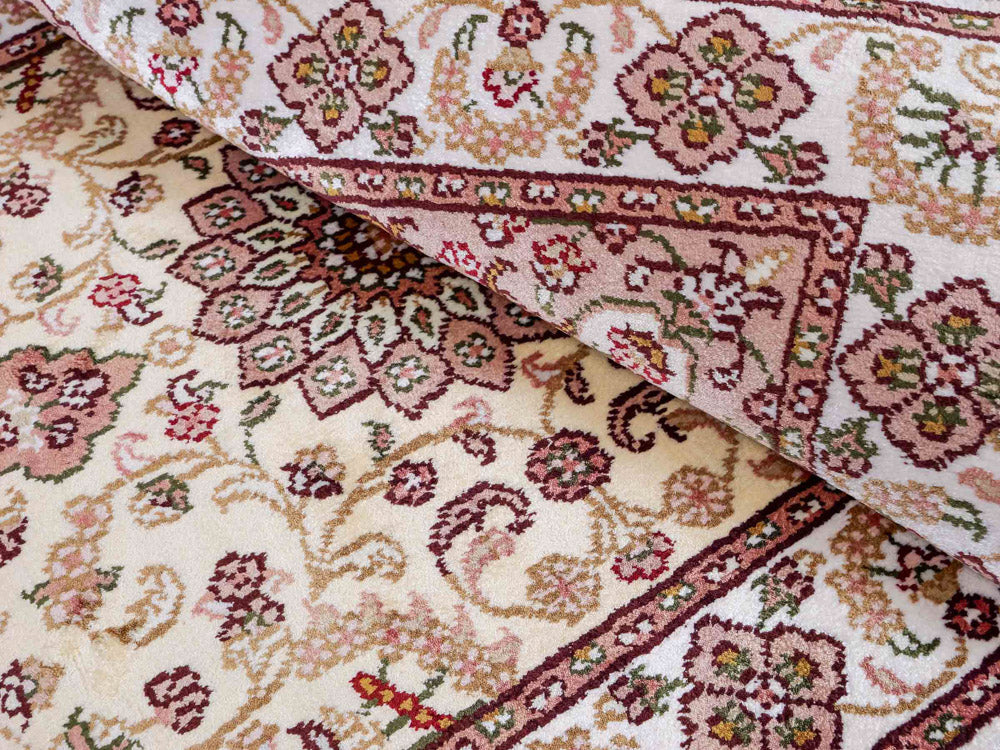 Seidenteppich - China Seide - 89 x 60 cm - hellbeige