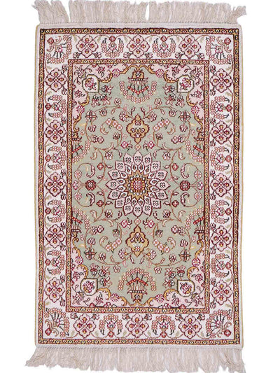 Chinese zijde Tapijt 63x92cm - Oosters Tapijt