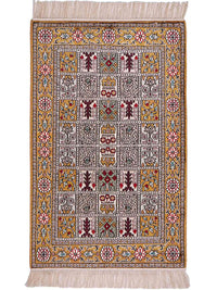 Zijden tapijt - China zijde - 92 x 64 cm - veelkleurig – product image