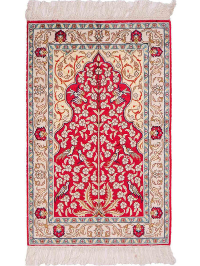 Chinese zijde Tapijt 58x87cm - Oosters Tapijt