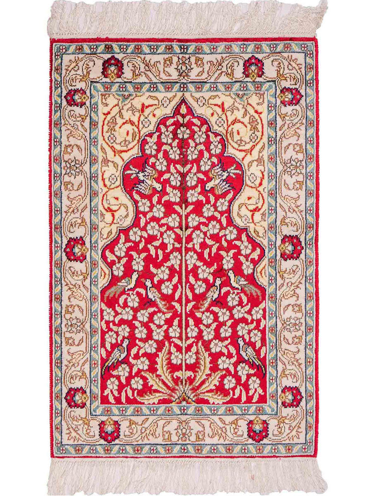 China Seide Tapijt 87x58cm - Oosters Tapijt