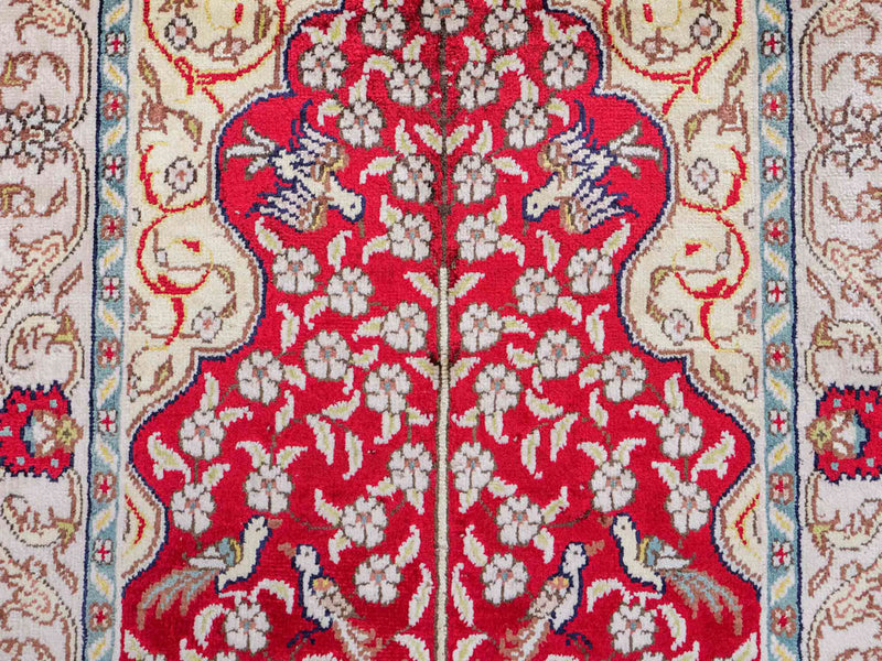 China Seide Tapijt 87x58cm - Oosters Tapijt