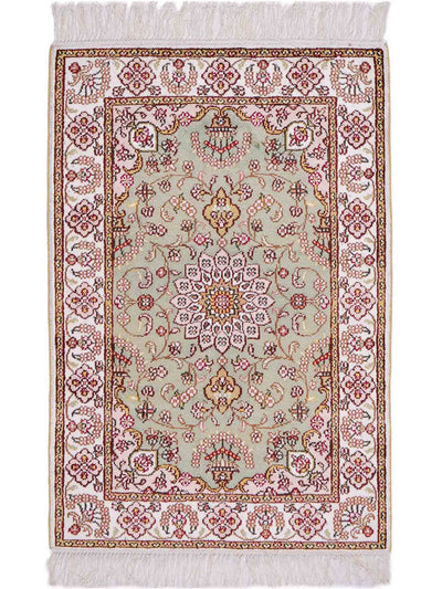 Chinese zijde Tapijt 63x93cm - Oosters Tapijt