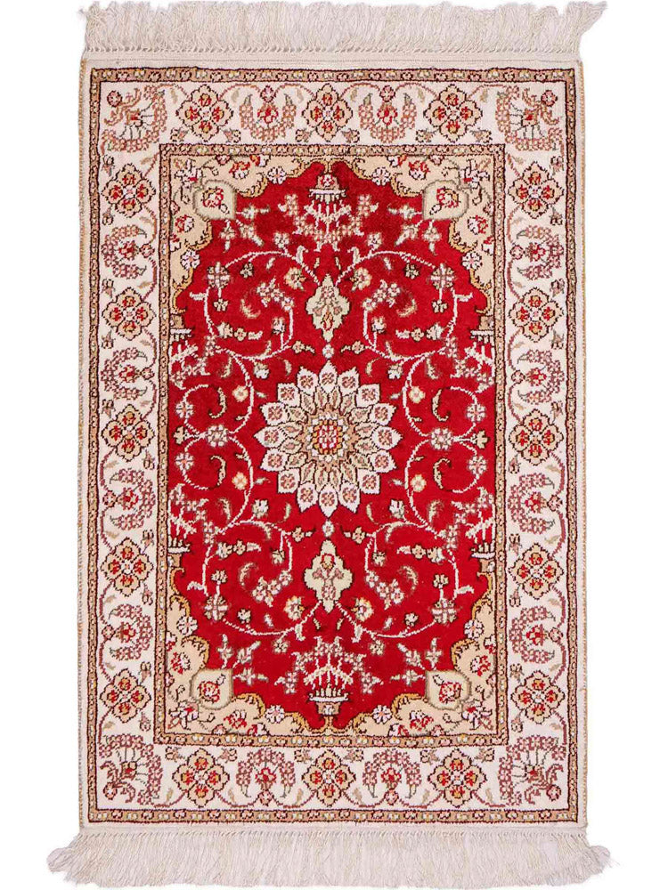Chinese zijde Tapijt 62x89cm - Oosters Tapijt